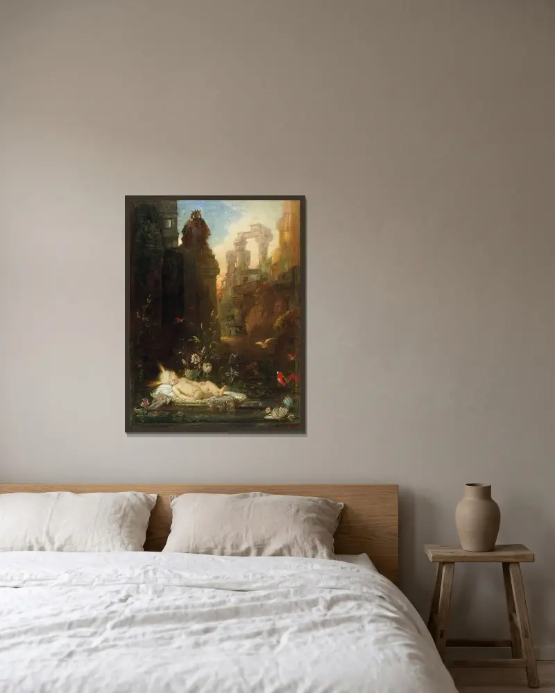 Mały Mojżesz, Gustave Moreau w ramie na ścianie