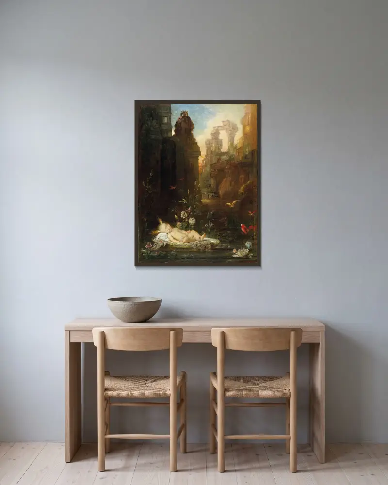 Mały Mojżesz, Gustave Moreau w ramie na ścianie