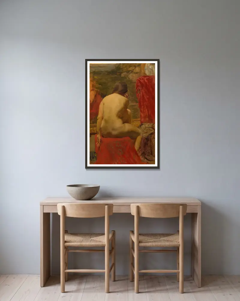 Model av Gustave Vanaise inramad på en vägg