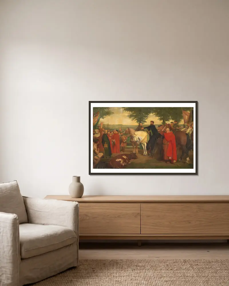 The Glorification of Jacob of Artevelde – nr 1 av Gustave Vanaise inramad på en vägg