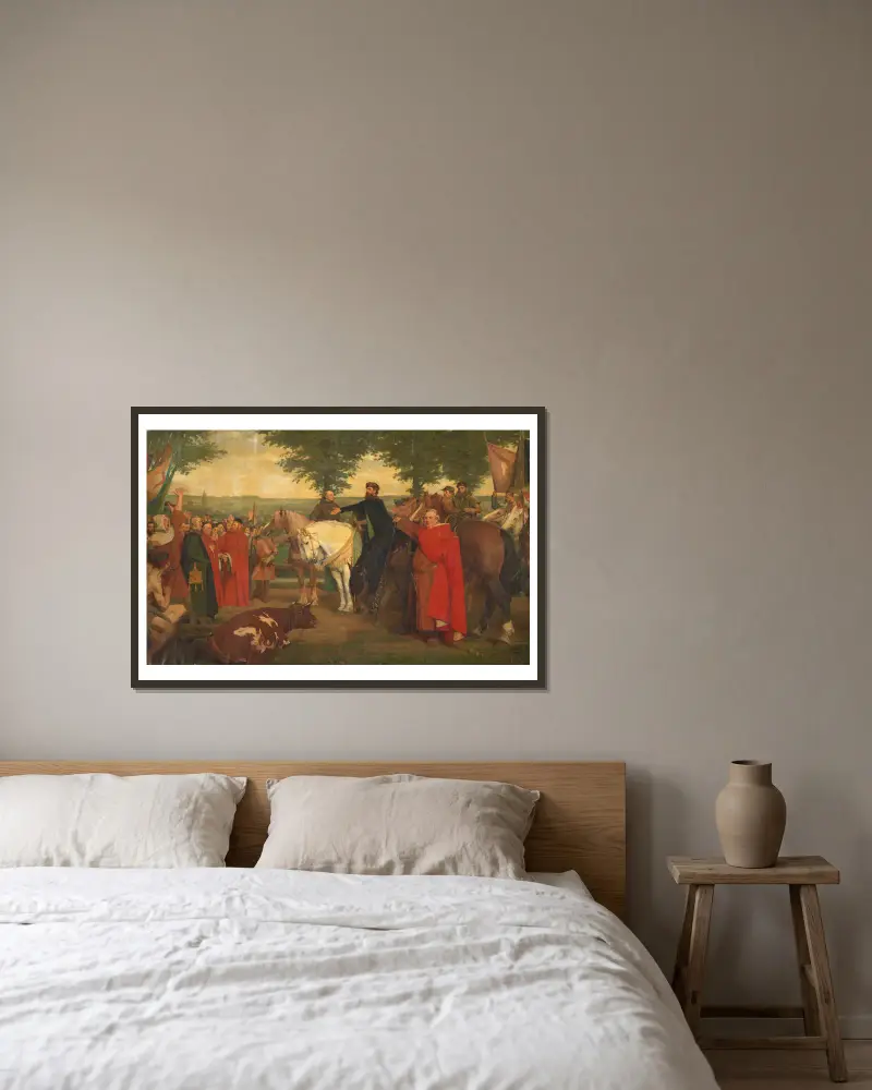 The Glorification of Jacob of Artevelde – nr 1 av Gustave Vanaise inramad på en vägg