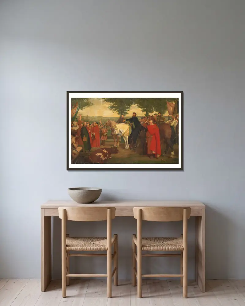 The Glorification of Jacob of Artevelde – nr 1 av Gustave Vanaise inramad på en vägg