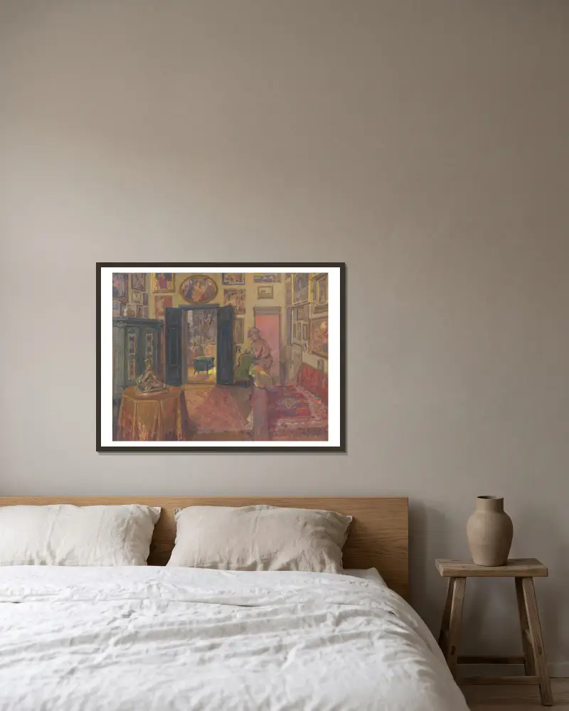 Atelier von Elemír Halász-Hradil gerahmt an einer Wand