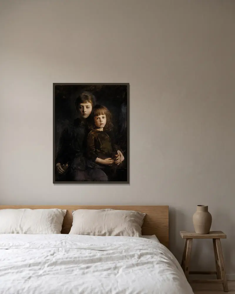 Brat i siostra (Mary i Gerald Thayer), Abbott Handerson Thayer w ramie na ścianie