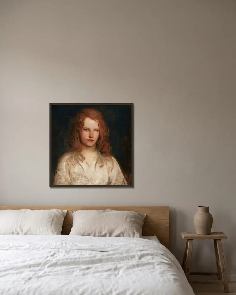 Margaret McKittrick av Abbott Handerson Thayer inramad på en vägg