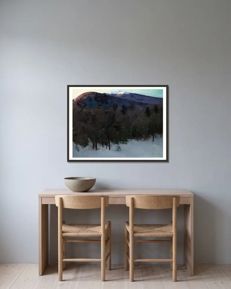 Mount Monadnock av Abbott Handerson Thayer inramad på en vägg