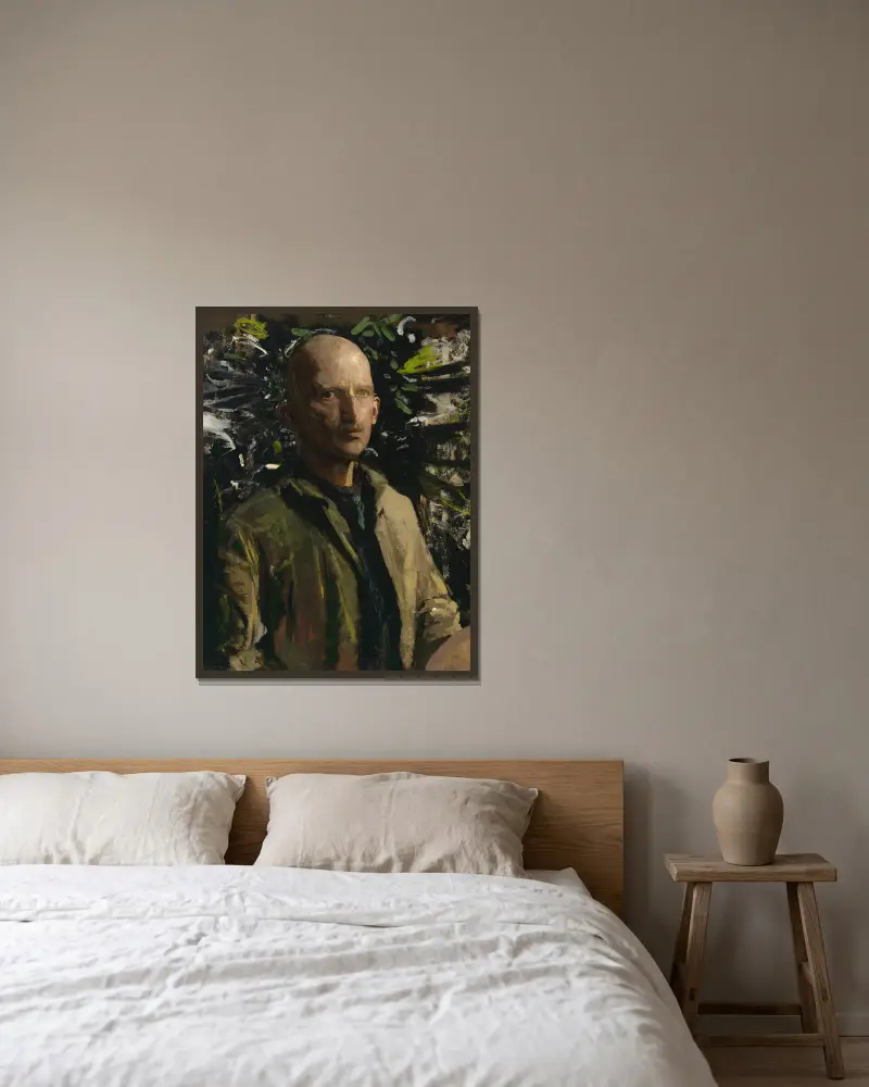 Autoportrét, Abbott Handerson Thayer v rámu na stěně