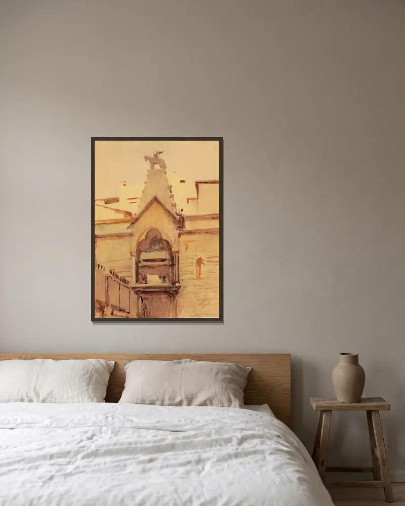 Veronas grav av Abbott Handerson Thayer inramad på en vägg