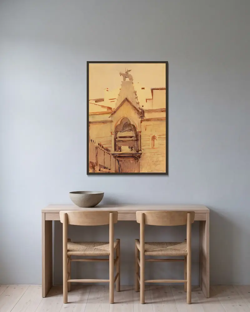 Veronas grav av Abbott Handerson Thayer inramad på en vägg