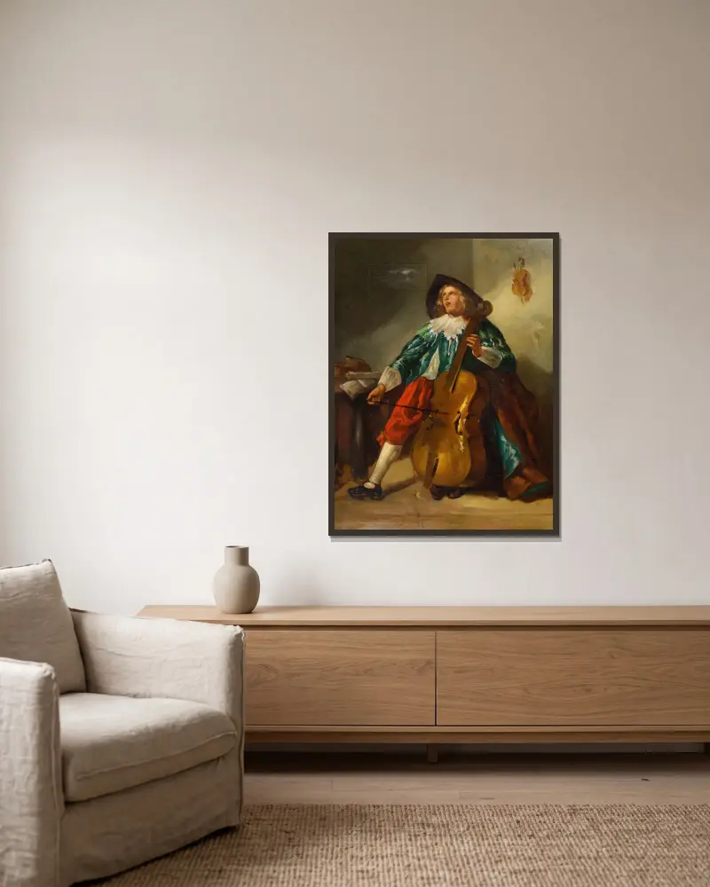 Das Solo von Hans Canon gerahmt an einer Wand