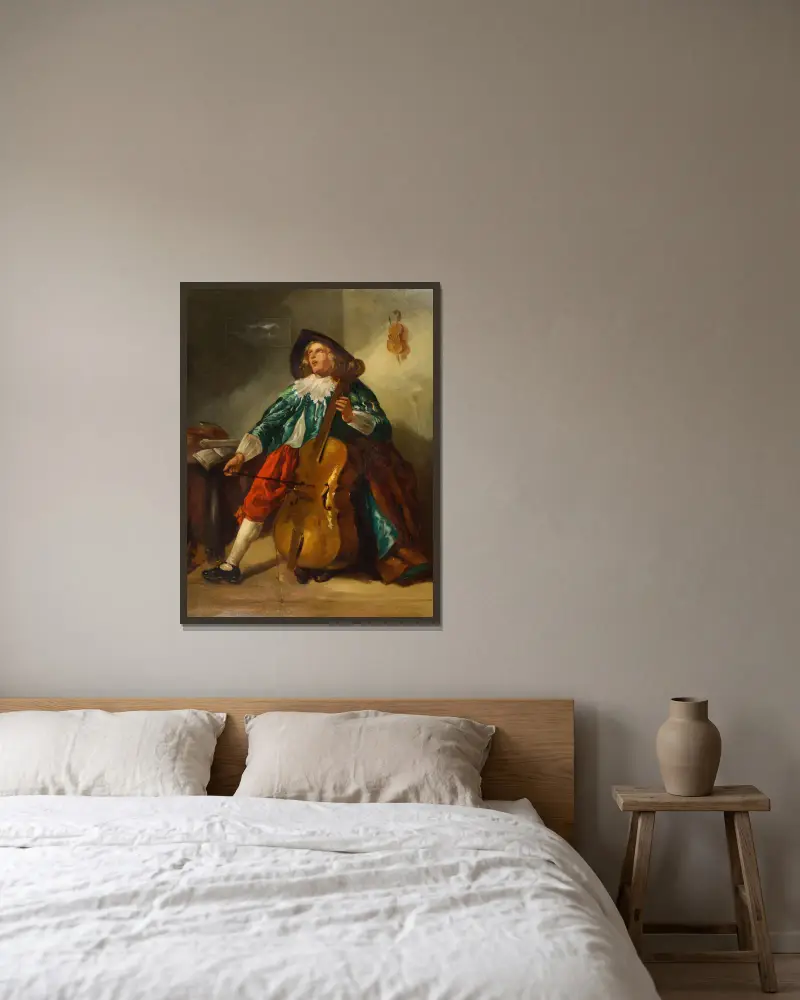 Das Solo von Hans Canon gerahmt an einer Wand