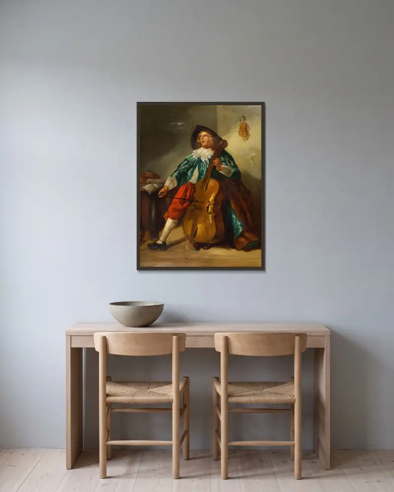 Das Solo von Hans Canon gerahmt an einer Wand