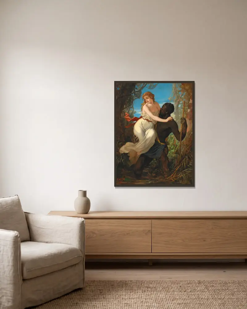 Tag und Nacht von Hans Canon gerahmt an einer Wand