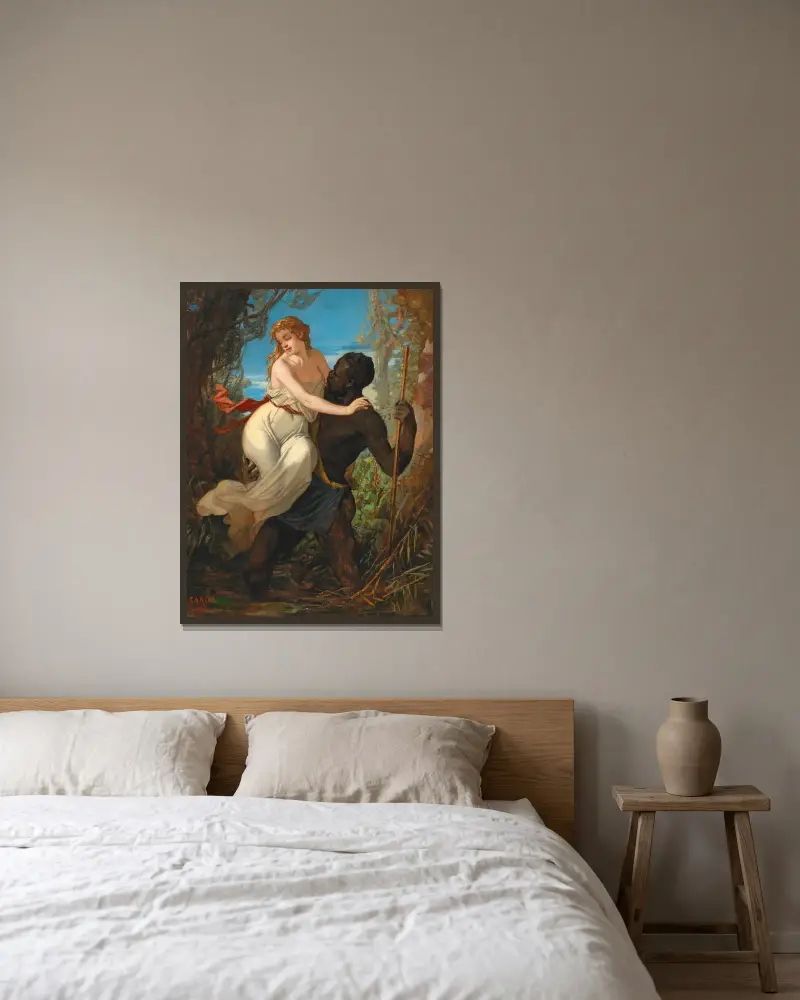 Tag und Nacht von Hans Canon gerahmt an einer Wand