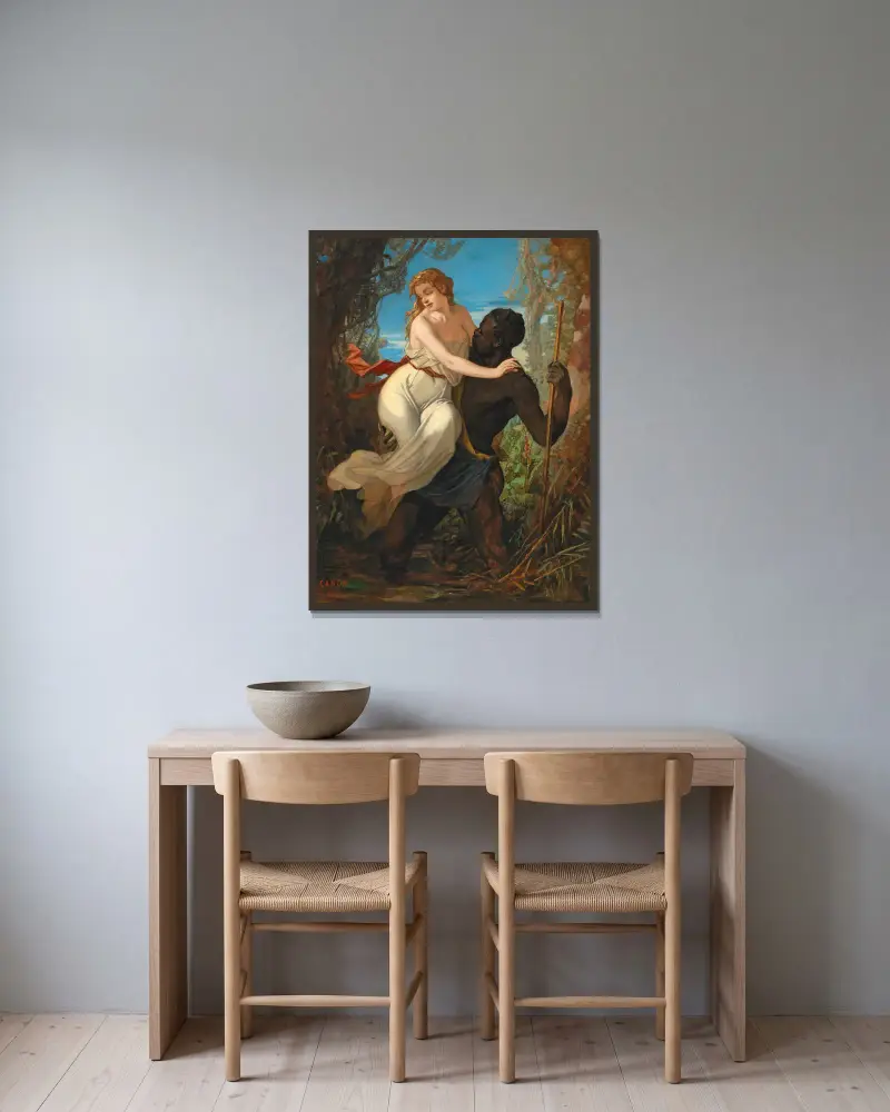 Tag und Nacht von Hans Canon gerahmt an einer Wand