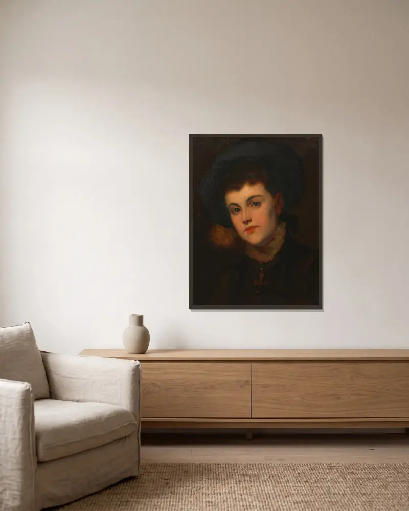 Gabriele (Ella) Freiin von Liebieg von Hans Canon gerahmt an einer Wand