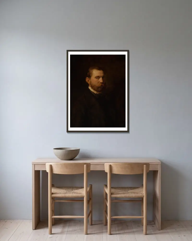 Geheimerådet Felix Picot av Hans Canon inramad på en vägg