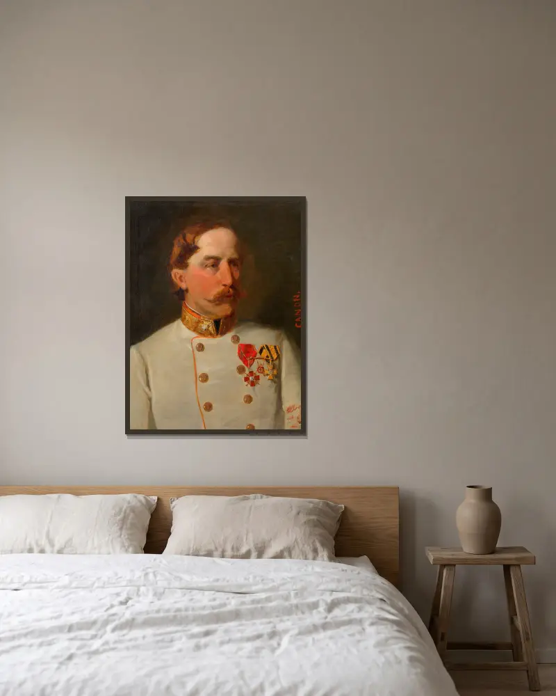 Karl Ludwig Freiherr von Schönnermark av Hans Canon inramad på en vägg