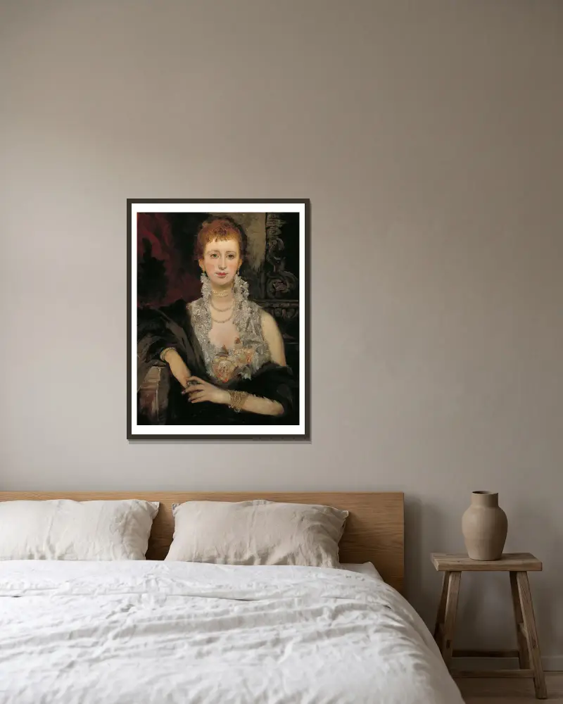 Clothilde Beer von Hans Makart gerahmt an einer Wand