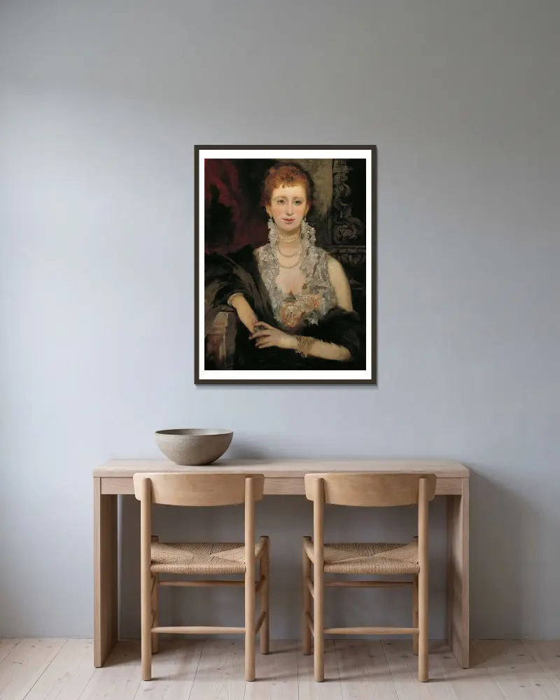 Clothilde Beer von Hans Makart gerahmt an einer Wand