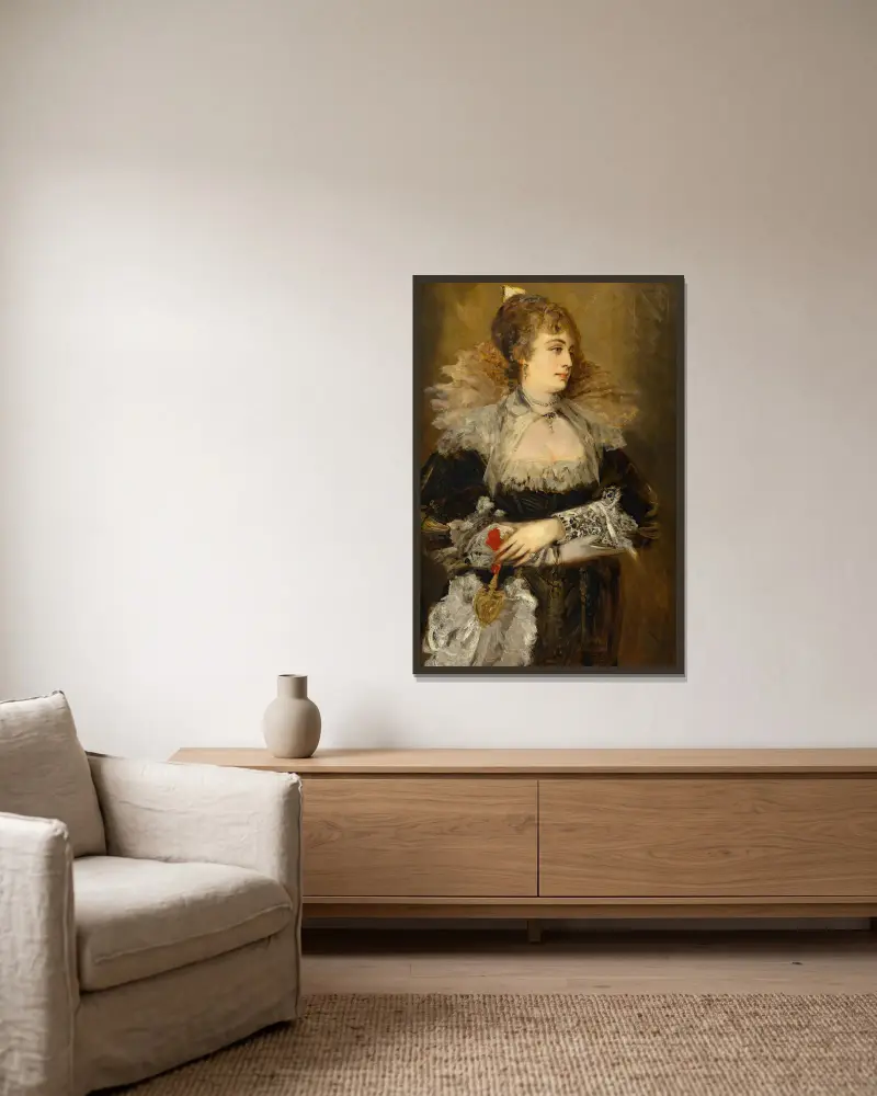 Hanna Klinkosch von Hans Makart gerahmt an einer Wand
