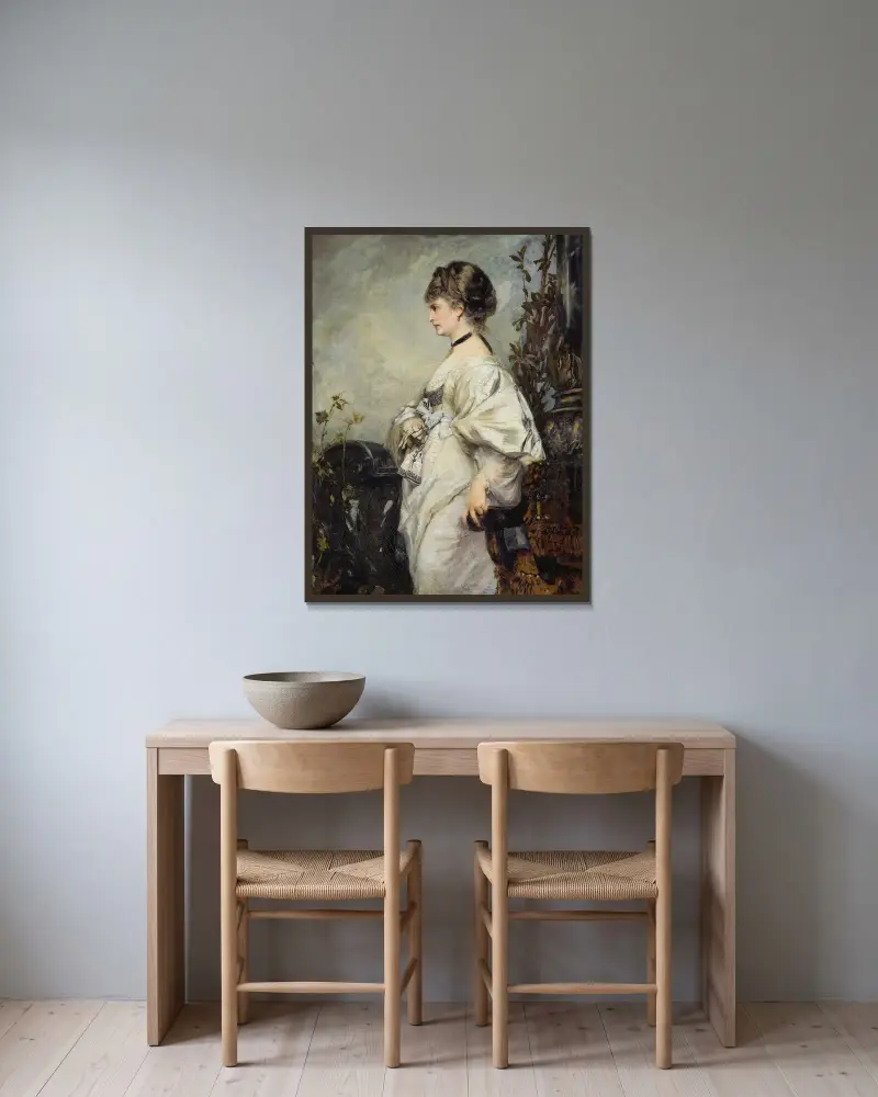 Magdalena Plach von Hans Makart gerahmt an einer Wand