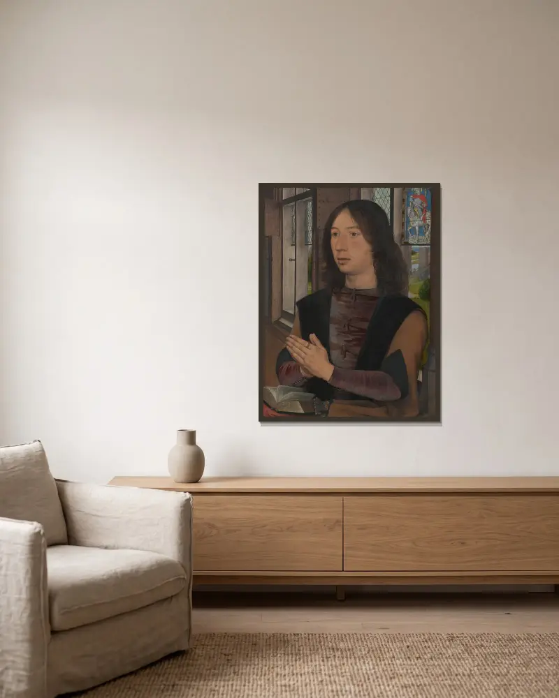 Maarten van Nieuwenhove, Hans Memling v rámu na stěně