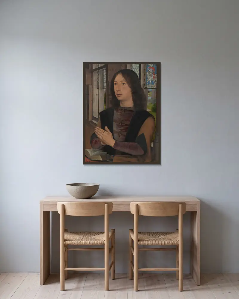 Maarten van Nieuwenhove, Hans Memling v rámu na stěně