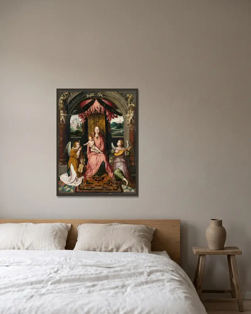 Madona s dítětem, Hans Memling v rámu na stěně