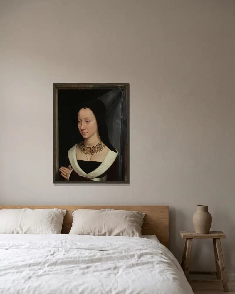 Maria Portinari (Maria Maddalena Baroncelli, ur. 1456), Hans Memling w ramie na ścianie