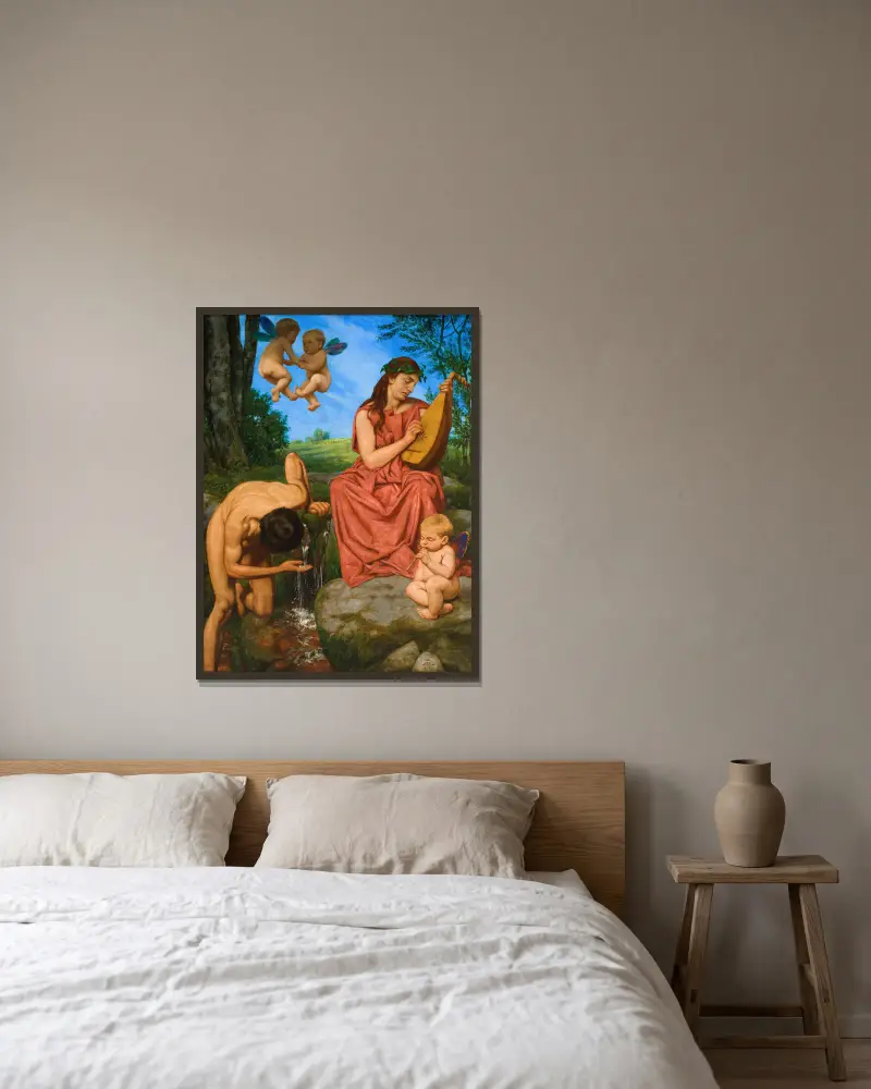 Źródło, Hans Thoma w ramie na ścianie