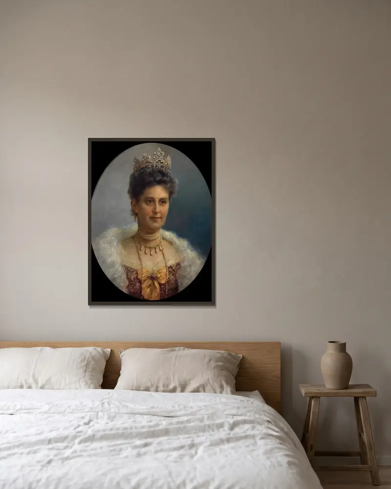 Ärkehertiginnan Maria Annunziata av Hans Zatzka inramad på en vägg