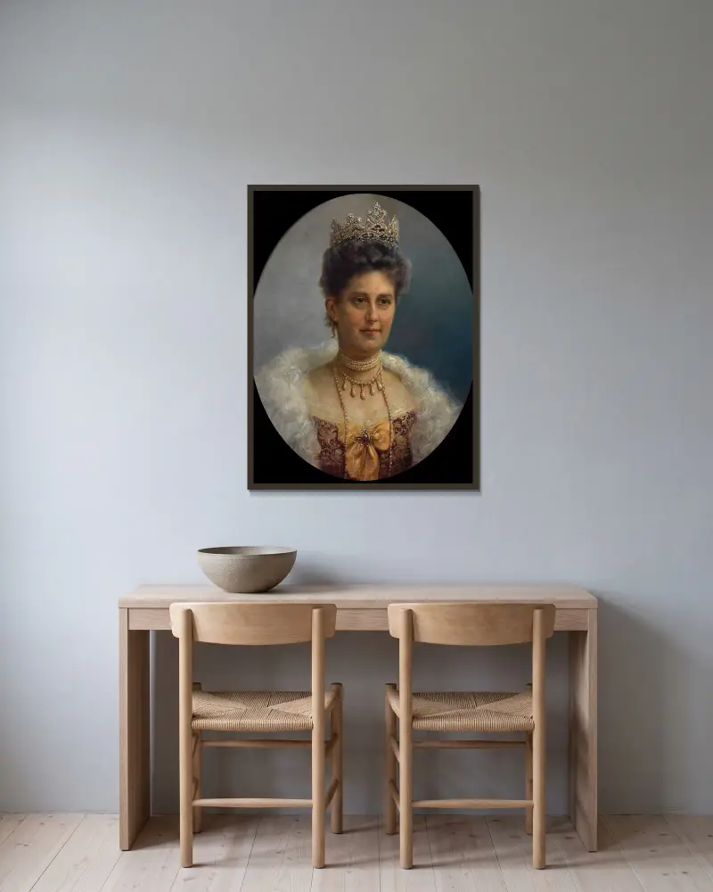 Ärkehertiginnan Maria Annunziata av Hans Zatzka inramad på en vägg