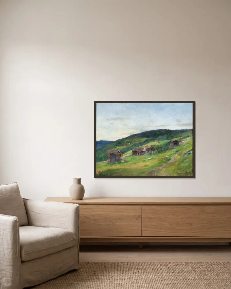 Krajobraz, Eggeda, Harriet Backer w ramie na ścianie