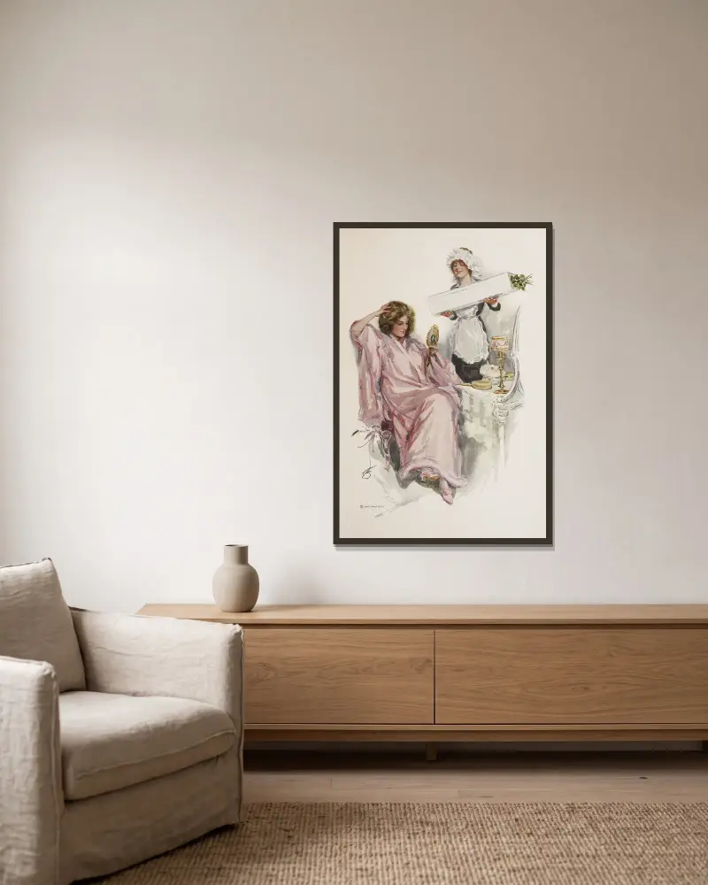 Harrison Fisher Girls, Tafel 12 von Harrison Fisher gerahmt an einer Wand