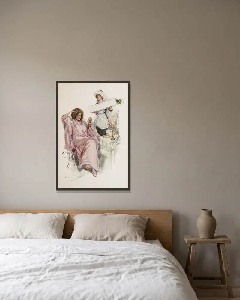 Harrison Fisher Girls, Tafel 12 von Harrison Fisher gerahmt an einer Wand