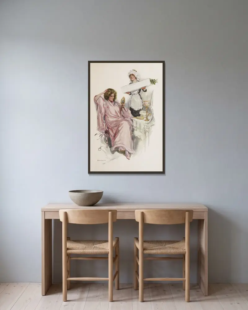 Harrison Fisher Girls, Tafel 12 von Harrison Fisher gerahmt an einer Wand