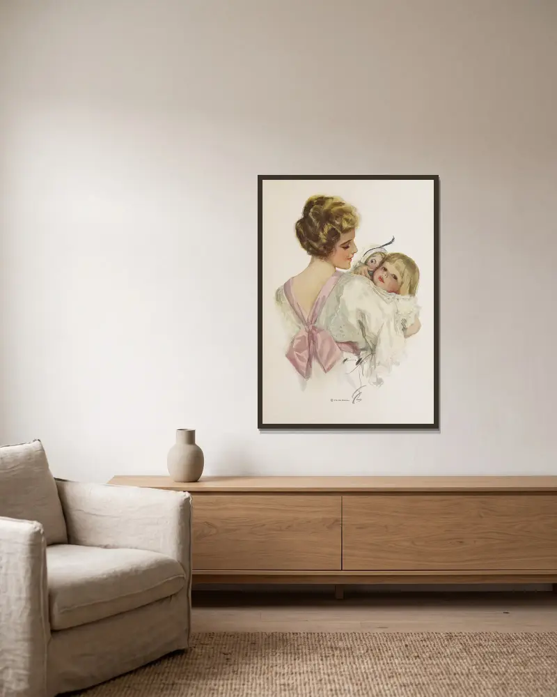 Harrison Fisher Girls, Tafel 3 von Harrison Fisher gerahmt an einer Wand