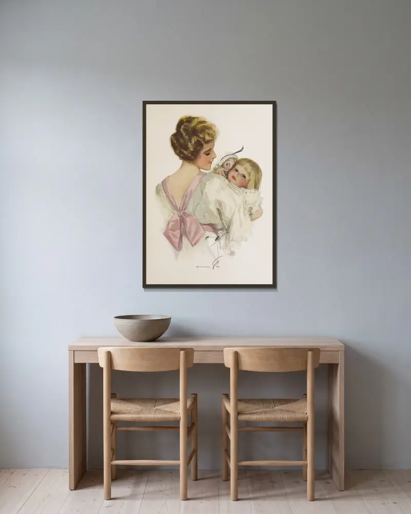 Harrison Fisher Girls, Tafel 3 von Harrison Fisher gerahmt an einer Wand