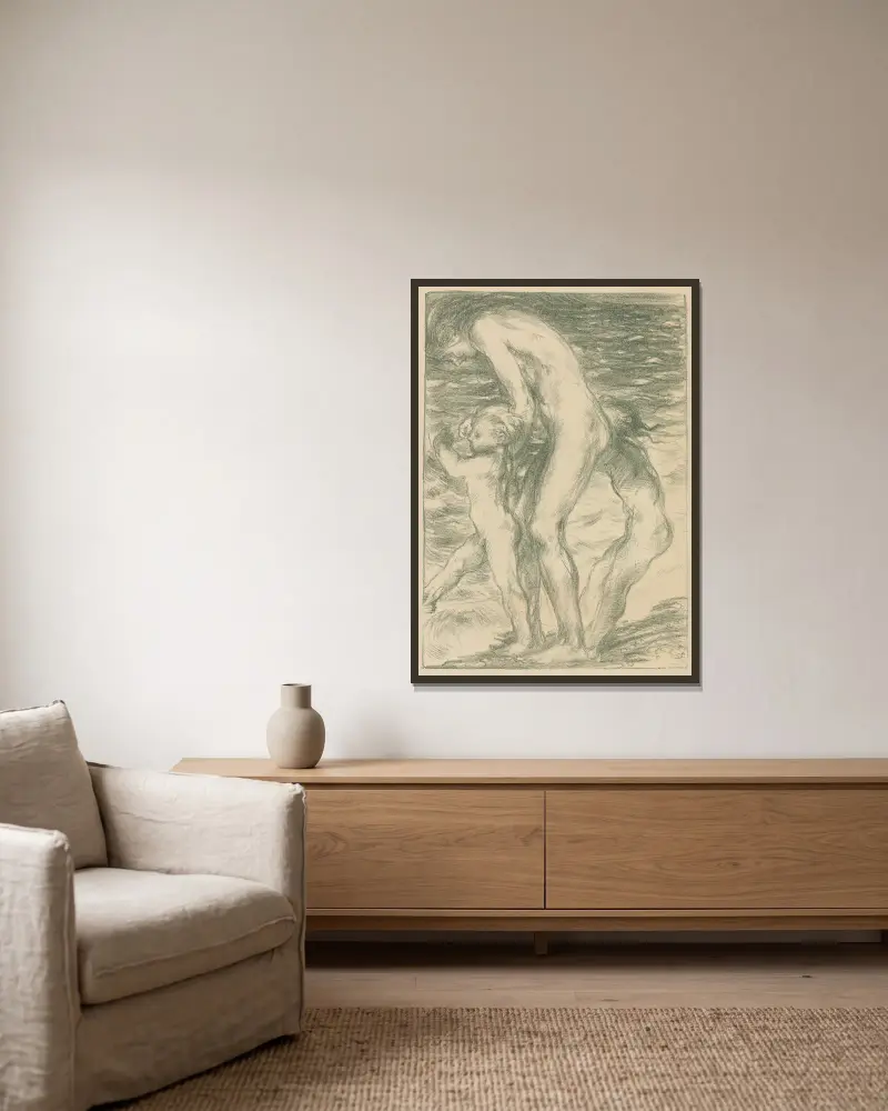 Salzwasser von Charles Haslewood Shannon gerahmt an einer Wand
