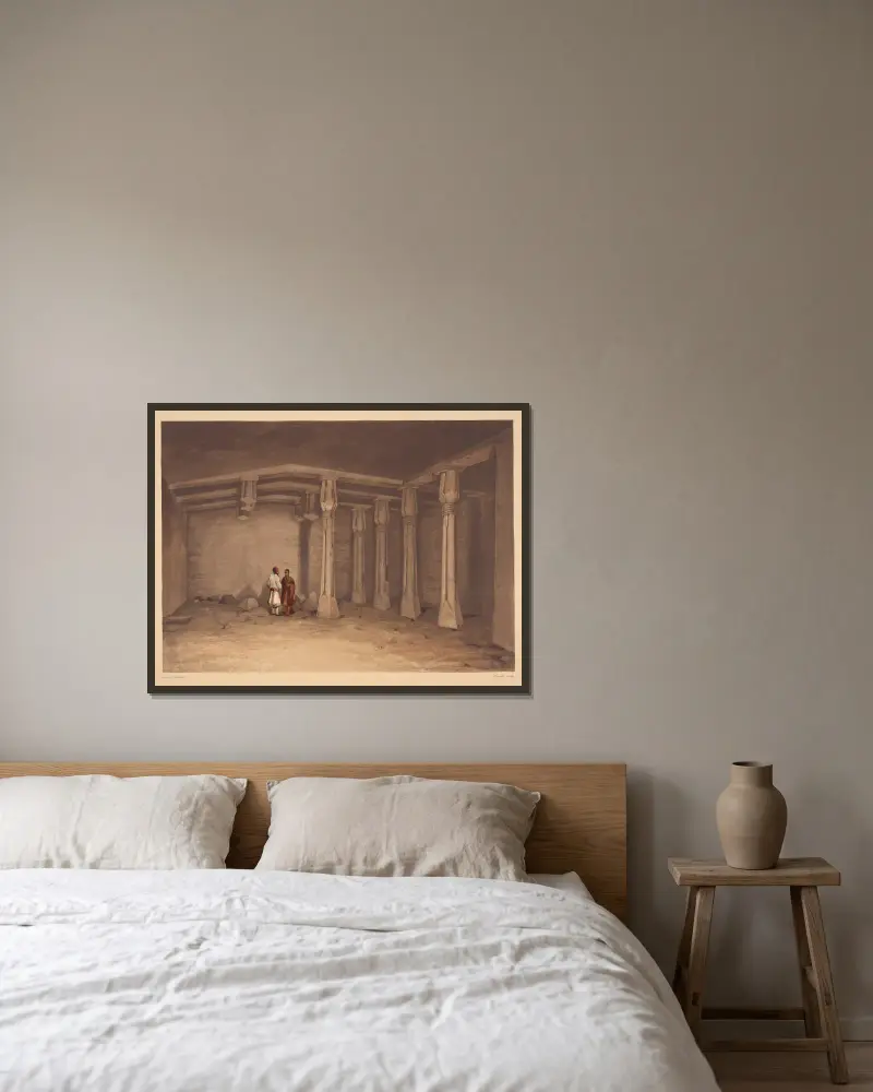 Beni-Hassan von Hector Horeau gerahmt an einer Wand