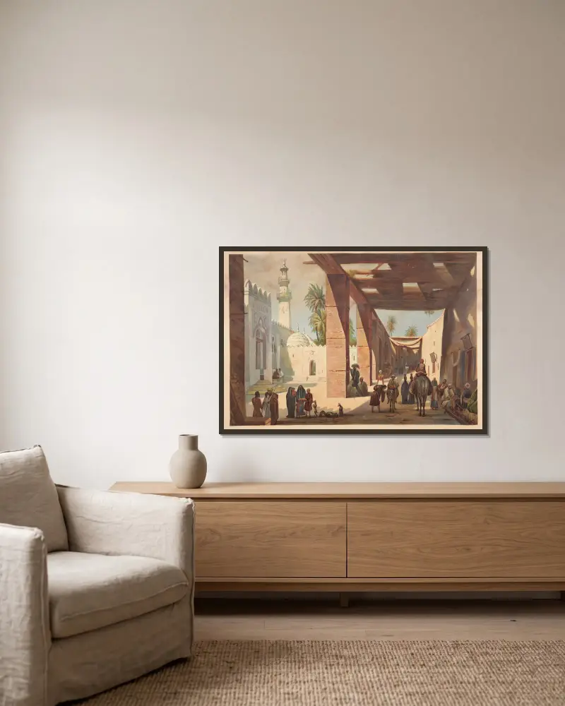 Melawi-el-Arich von Hector Horeau gerahmt an einer Wand