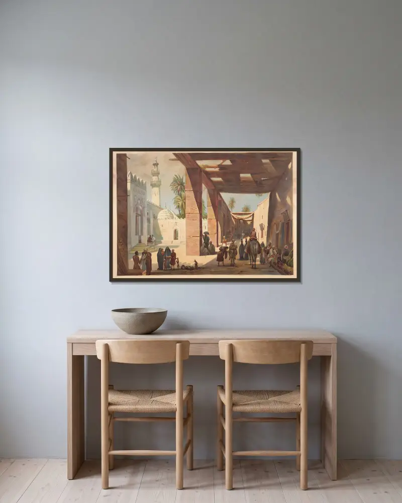 Melawi-el-Arich von Hector Horeau gerahmt an einer Wand