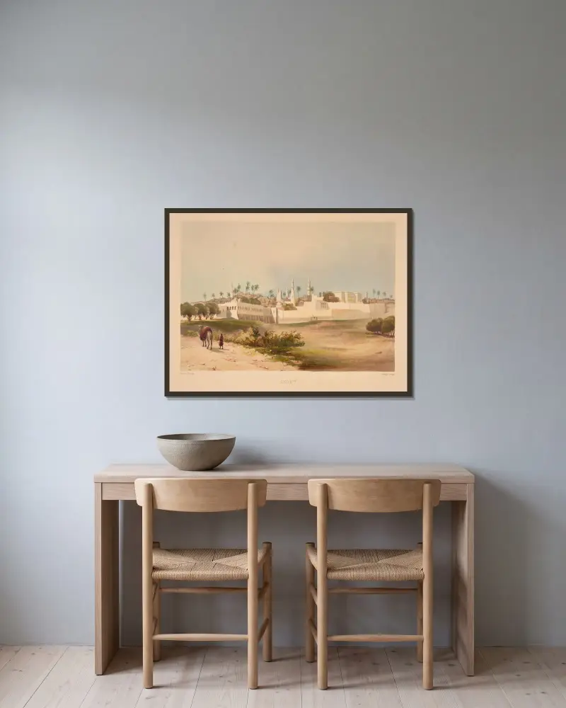 Syout von Hector Horeau gerahmt an einer Wand