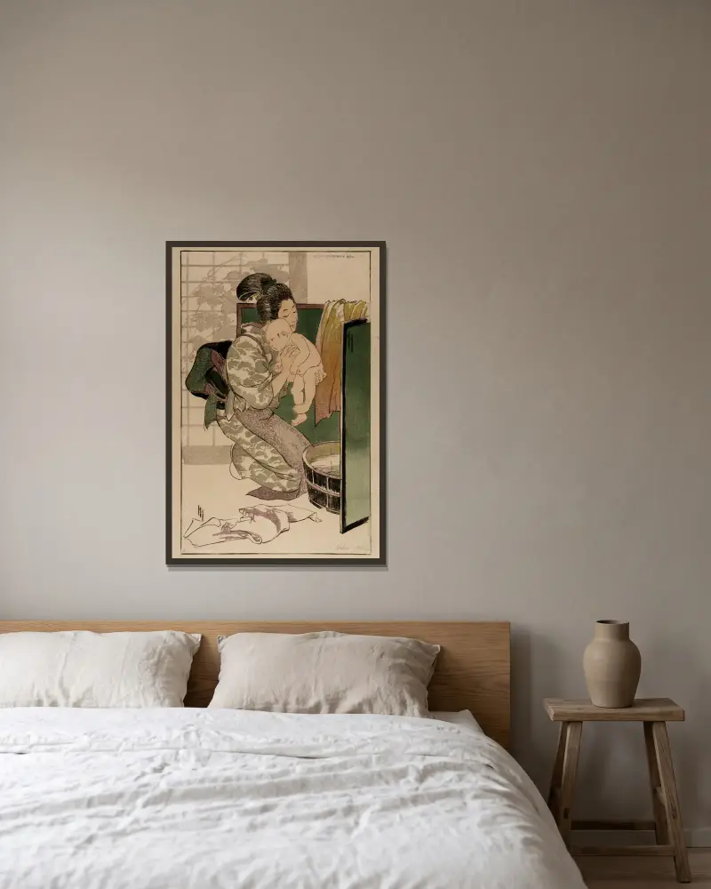 Das Bad von Helen Hyde gerahmt an einer Wand