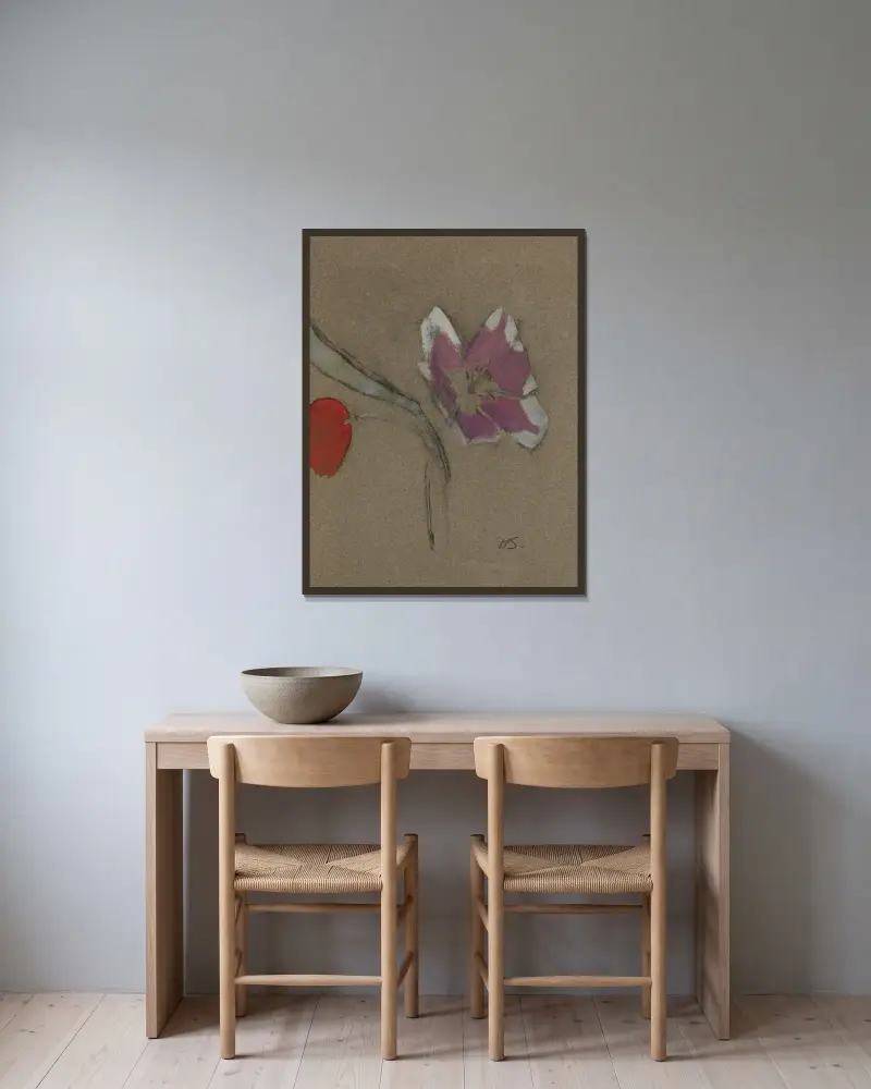 Anemone, Helene Schjerfbeck w ramie na ścianie
