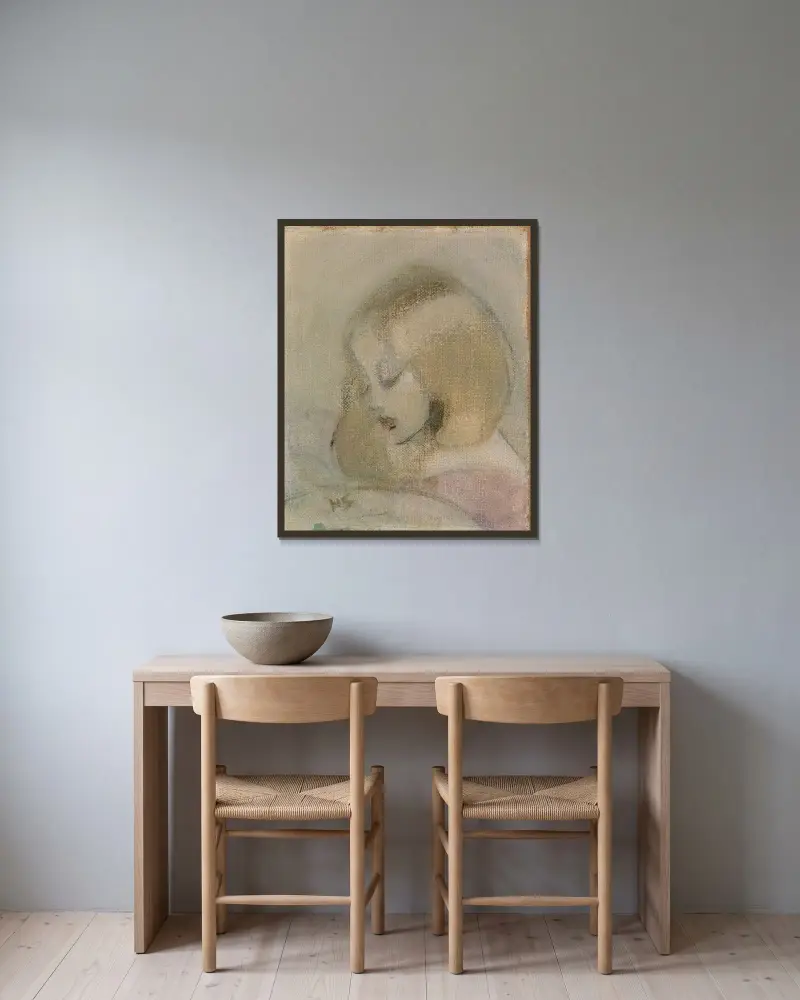 Annuli Reading, Helene Schjerfbeck v rámu na stěně