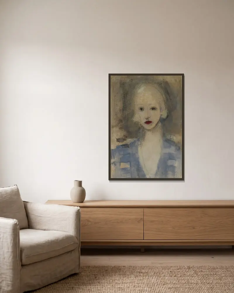 Blond Woman, Helene Schjerfbeck v rámu na stěně