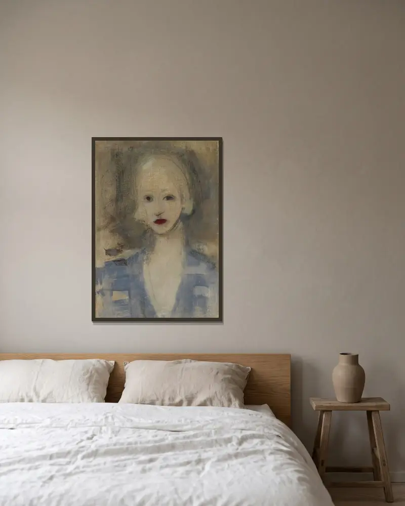 Blond Woman, Helene Schjerfbeck v rámu na stěně