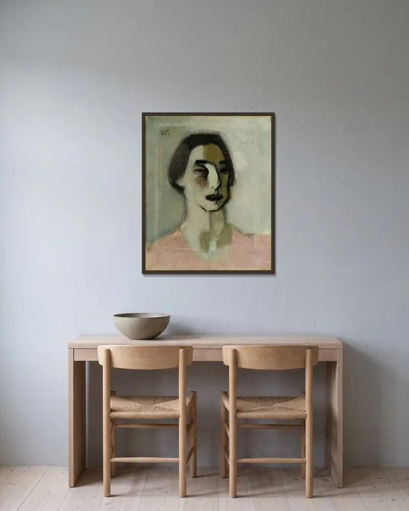 Forty Years Old, Helene Schjerfbeck v rámu na stěně